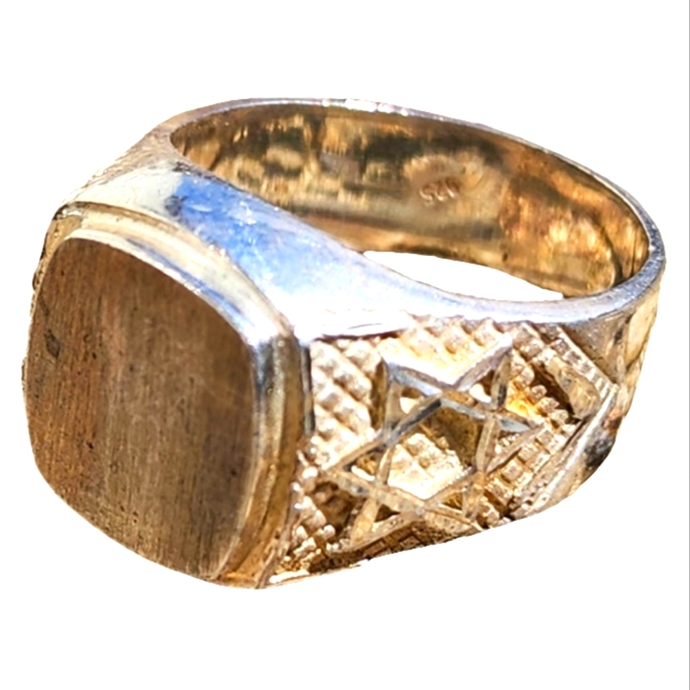 Vintage sterling silver ring size 9.5 with the Star of David unisex jewe…
